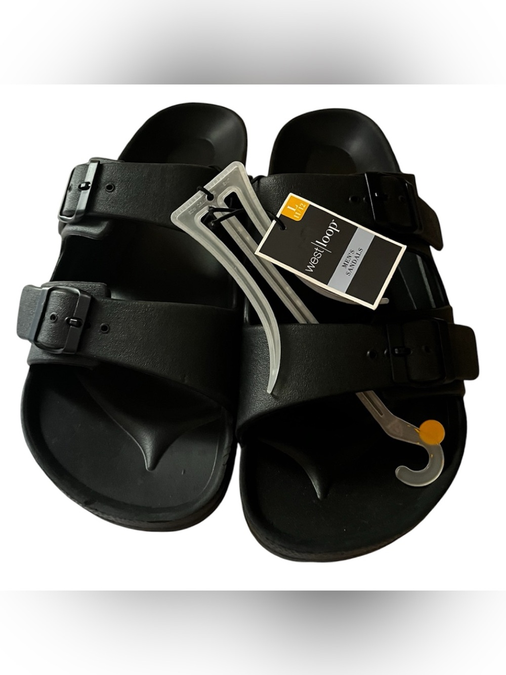 NWT West Loop Black Sandals Sz L(11/12)